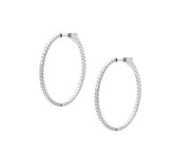 CARAT* LONDON Amaia Silver Cubic Zirconia Medium Hoop Earrings