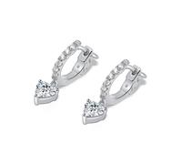 CARAT* LONDON Amare Sterling Silver Heart Shaped Drop Earrings