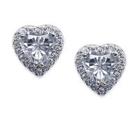 CARAT* LONDON Cora Sterling Silver Heart Studs