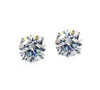 CARAT* LONDON Eternal 9ct White Gold Cubic Zirconia Earrings