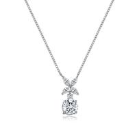CARAT* LONDON Jasmine Sterling Silver & Round CZ Pendant Necklace
