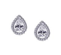 CARAT* LONDON Sterling Silver Stone Set Pear Stud Earrings