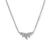 CARAT* LONDON Tulisa Silver Cubic Zirconia Marquise Cut Necklace
