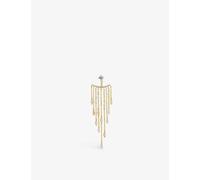 Carat London Womens Gold A-lister Yellow Gold-plated Vermeil Sterling Silver and Cubic Zirconia Single Ear Jacket 1 Size