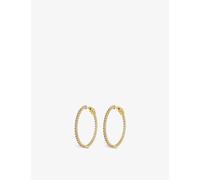 Carat London Womens Gold Amaia Gold-plated Vermeil Sterling Silver and Cubic Zirconia Hoop Earrings 1 Size