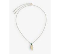 Carat London Womens Gold Borneo Yellow Plated-vermeil Sterling-silver and Cubic Zirconia Pendant Necklace 1 Size