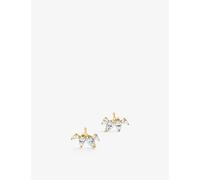 Carat London Womens Gold Kira Yellow Gold-plated Vermeil Sterling Silver and Cubic Zirconia Stud Earrings 1 Size