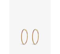 Carat London Womens Gold Rainbow Large Yellow-gold Plated Vermeil Sterling Silver Hoops and Gemstone Hoop Earrings 1 Size