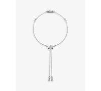 Carat London Womens Silver Camelia Sterling-silver and Cubic Zirconia Bracelet 1 Size