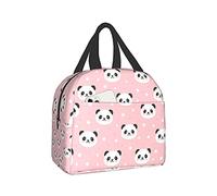 carati, Pink Panda Lunch Box Travel Bag Picnic Bags Insulated Durable Shopping Bag Back To School Reusable Waterproof Bags For Man Woman Girls Boys