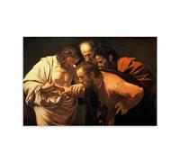 Carávaggio Artistic Work (The Doubt of Saint Thomas) Poster Hanging Canvas Paintings Minimalist Wall Art Prints for Bedroom & Living Room 20x30inch(50x75cm)