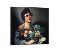Carávaggio Great Works of Art Boy with A Basket of Fruit Poster Canvas Wall Art Scroll Picture Print Living Room Walls Decor Homes 24x24inch(60x60cm)