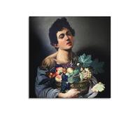 Carávaggio Great Works of Art Boy with A Basket of Fruit Poster Wall Art Canvas Prints Hanging Picture Home Decors Idea 28x28inch(70x70cm)
