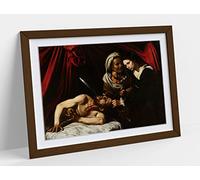 Caravaggio, Judith And Holofernes Toulouse Framed Wall Art Print Picture - A1 - Walnut Frame