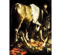 Caravaggio LARGE Notebook #10: Michelangelo Merisi da Caravaggio Notebook College Ruled to Write in 8.5x11" LARGE 100 Lined Pages - Conversion on the Way to Damascus - Cool Artist Gifts