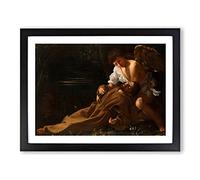Caravaggio St Francis of Assisi in Ecstasy Framed Wall Art Print Black A2