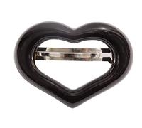 Caravan 0.5 oz Black Open Heart Design Barrette