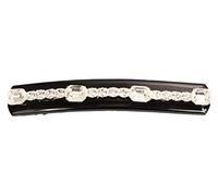 Caravan 0.5 oz X-Large Automatic Barrette Decorated with Swarovski Fancy Crystal Rhine Stone