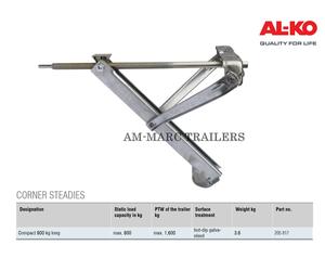 Caravan Alko Corner Steady Jack Leg - Standard Long Leg 205817