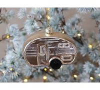 Caravan Bauble, Novelty Christmas Campervan Car Retro Kitsch Vanlife Xmas Tree Decoration, Fun Quirky Christmas Tree Decoration