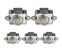 Caravan Boat Lock Camper Car Push Lock Motor Home Cabinet Drawer Latch Button Locks 3Pcs(Small Pearl Nikel)