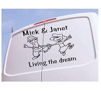 Caravan/Camper/Motorhome Sticker, Two Old Codgers, Living The Dream, Personalised, BB438