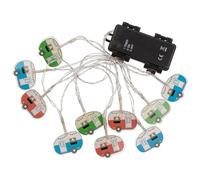Caravan/Camper Van String Light Chain with 10 LED Bulbs | Party Lighting | Colourful Party Decoration | Timer Function | Battery Powered | Length 160cm