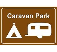 Caravan camping motorhome park sign - 1.2mm Rigid plastic 300mm x 200mm