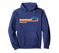 Caravan, Camping, Outdoor, Mobile home, retro, glamping, Hom Pullover Hoodie, Adult Unisex, Navy Blue, X-Large