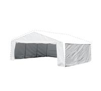 Caravan Canopy Domain Carport Sidewall Enclosure Set, 20' x 20', White, 22 lbs, Polyethylene Material, Sun Protection, Set of 4 Sidewalls, Frame and Top Not Included
