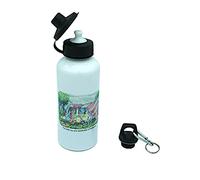 Caravan Caravanning Cartoon Funny 600ml Aluminium Metal Water Bottle Humorous by Armand Foster
