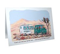 Caravan Caravanning Humour Cartoon A5 Funny Blank Greeting Card by Armand Foster