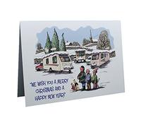 Caravan Caravanning Merry Christmas Humour Cartoon A5 Funny Blank Greeting Card by Armand Foster