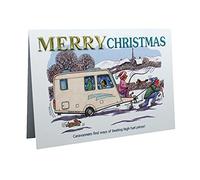 Caravan Caravanning Merry Christmas Humour Cartoon A5 Funny Blank Greeting Card by Armand Foster
