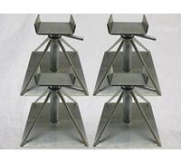 Caravan Chassis Axle Stands x4 (9.5" - 14" Static Supports Leveller Mobile Home)