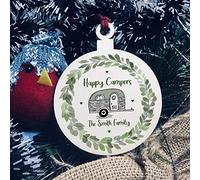 Caravan Christmas Bauble Wood Hanging Decoration Caravan Lover Gift For Family Friend