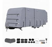Caravan Cover 5.5-6.1m Waterproof Windproof UV Resistant Heavy Duty Caravan Towing Cover for Motorhomes with Tyre Covers & Straps