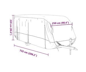 Caravan Cover Breathable Motorhome Curtain Waterproof Protector Camper Van