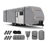 Caravan Cover for TABBERT DA VINCI 390 QD 2023, Waterproof Touring Caravan Cover with Zipped Access, Windproof Straps & UV Protection for All-Season Outdoor Storage