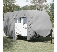 Caravan Cover Grey 460x250x220 cm 3-layer Non-Woven Fabric Windproof Heavy-Duty