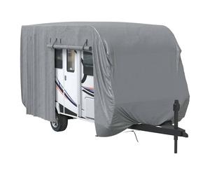 Caravan Cover Travel Trailer Cover Camper Cover Grey Non-woven Fabric vidaXL