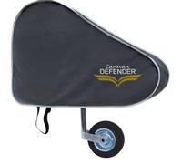 Caravan Defender Tow Hitch Cover | Universal Waterproof Trailer Hitch Protector with Straps - Towing Accessory for Caravans and Trailers (Dark/Silver Trim)