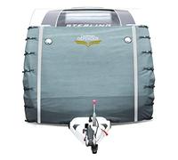 Caravan Defender Universal Front Towing Cover with LED Lights - Window Protection with Fleeced Backing Accessories for Caravans - Light Grey