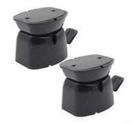 Caravan Door Retainer Catch - Nylon Door Stop Holder for Campervans, Motorhomes & Trailers, White or Black, for Easy-Install, Wear-Resistant(2PC Black)