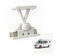 Caravan Door Retainer Catch Static Caravan Door Stops, with Stainless Steel Springs, Caravan Door Holder, White Windproof T Type Holder Clip for Motorhome RV, Boat Locker, Doors Stop for Campers
