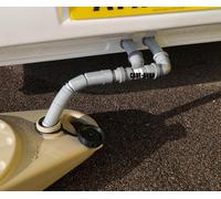Caravan Double Drain Away Waste Outlet Pipe For Waste Caddy & Wastemaster
