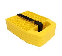 Caravan Feet Pads, Jack Pad, RV Jack Pad, Jack Leveling Block Reinforced Structure Non-Slip Weatherproof to Prevent Jacks From Sink Caravan Jack Pads for Caravan Motorhome (Yellow)