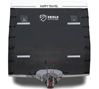 Caravan Front Full Cover Protector,Universal Black Oxford Cloth Caravan Front Towing Cover Protector Shield with LED Lights