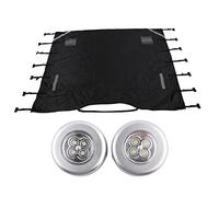 Caravan Front Towing Cover, Oxford Cloth, Caravan Protector Shield, Weatherproof, Durable, LED Lights, for Campers, Travelers, and Motorhome Owners