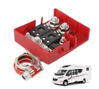 Caravan Fuse Box Battery Terminal, 32V 400A Short Circuit Protection Sensitive Fast Connection Battery Distribution Terminal Fuse Block Circuit with Cover for RV Car Marine Van Truck